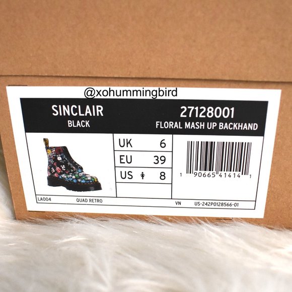 Dr. Martens | Sinclair Floral Mash Up Leather Platform Boots - Picture 16 of 16